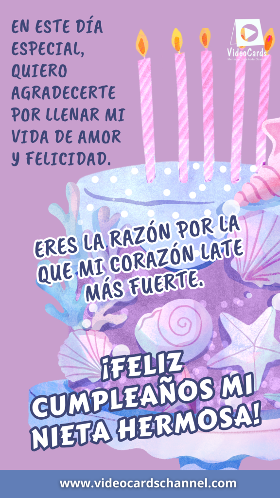 felicidades a mi nieta, felicitacion de cumpleaños a mi nieta